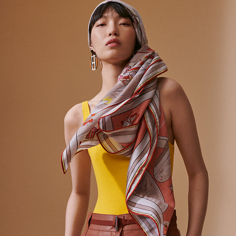 Hermès Locomotion shawl 140 | Hermès Australia